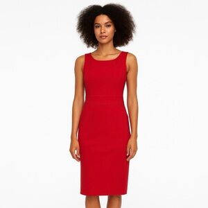J. Crew Vibrant Red Midi Dress